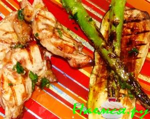 Овощи и кролик-гриль Овощи и кролик-гриль