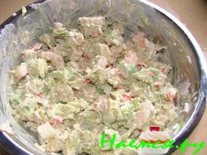 Салат простой с авокадо и креветками Салат простой с авокадо и креветками