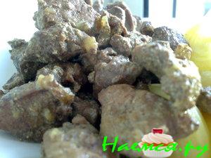 Жареная гусиная печенка