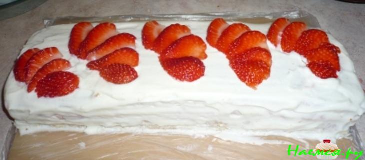 Тортик «Клубничная полоска»