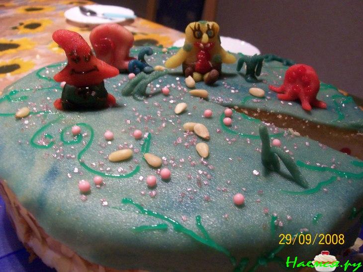 Торт бисквитный "Губка Боб"