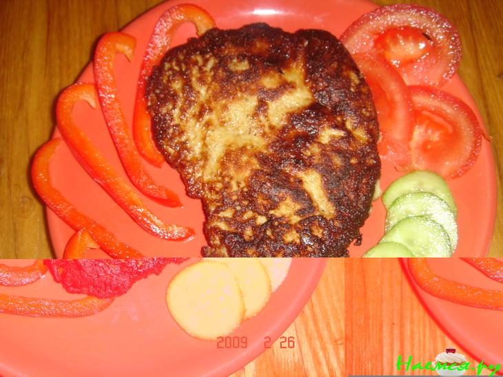 Мясо в грибном кляре