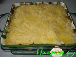 Курица под грибной шапкой