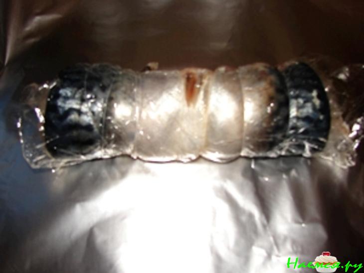 Солёно-мороженый рулетик из скумбрии