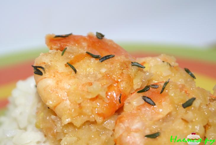 Креветки по-карибски