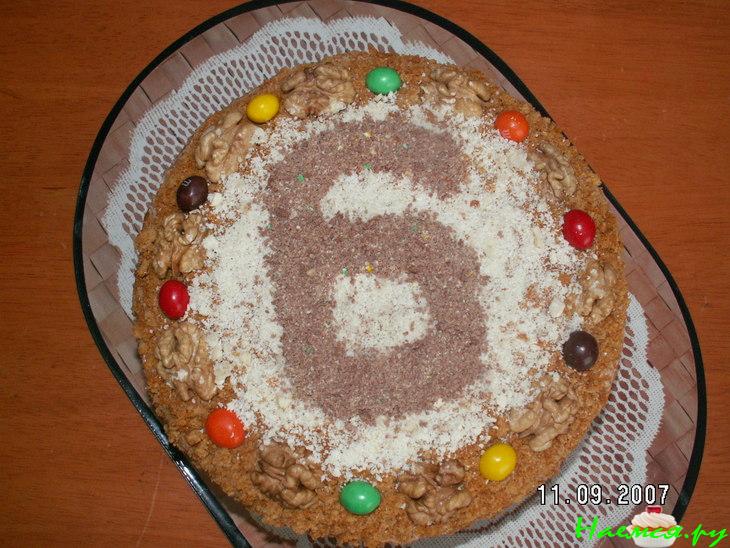 Торт "Медовик" со сгущенкой