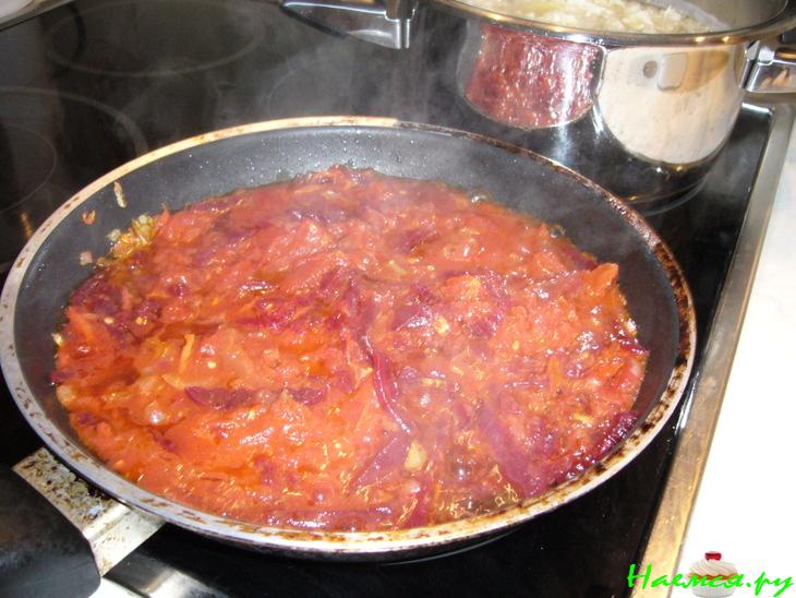 Постный украинский борщ