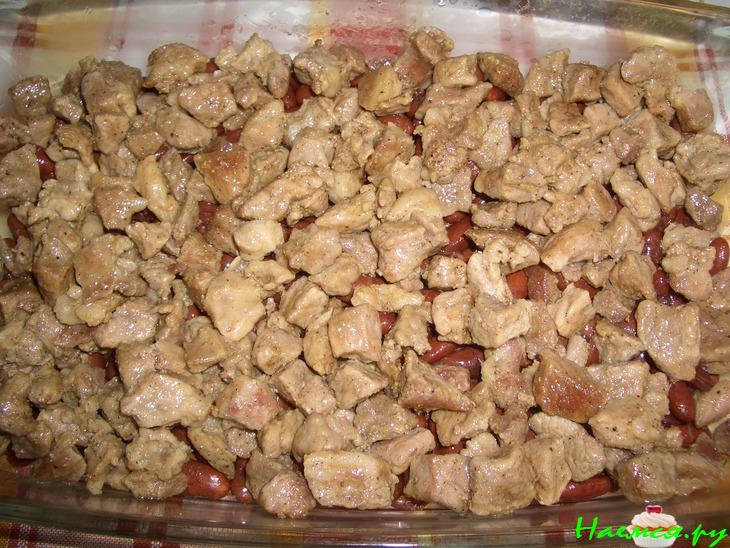 Свинина с фасолью и галушками Свинина с фасолью и галушками