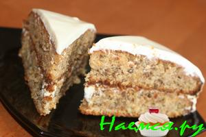 Морковный торт с белым шоколадным кремом