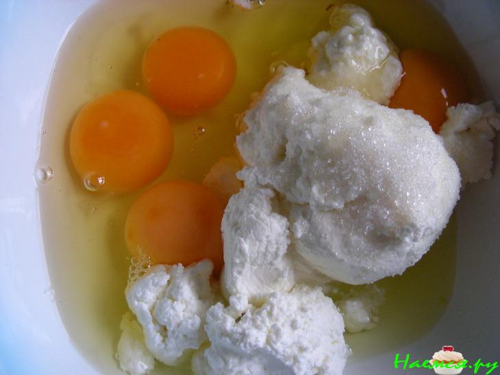 Грушевый пирог с творожной заливкой Грушевый пирог с творожной заливкой