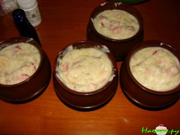 Картофельное пюре в горшочке