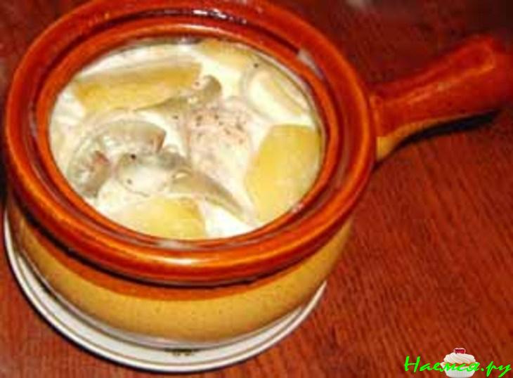 Уха по-татарски в горшочках