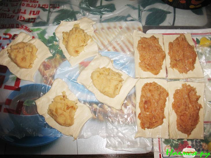 Бурекасы или слоённые пирожки с картошкой. Вариант 2: слоённые пирожки с мясом