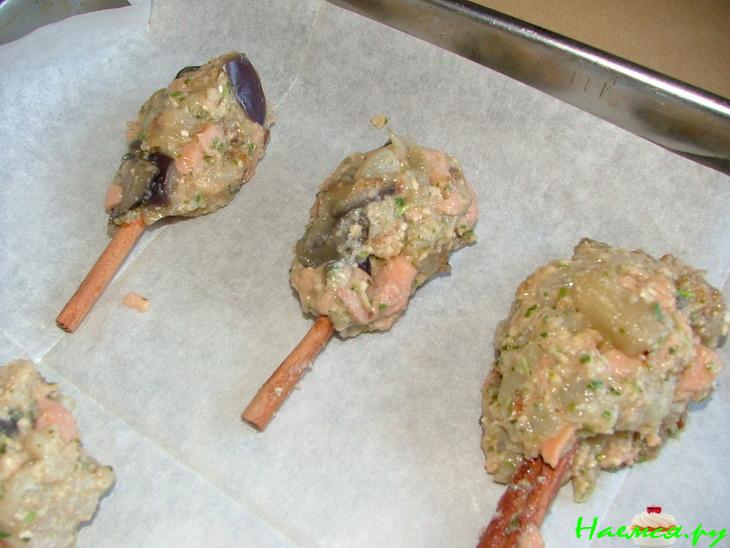 Рыбные кебабы из двух видов рыб Mediterraneo