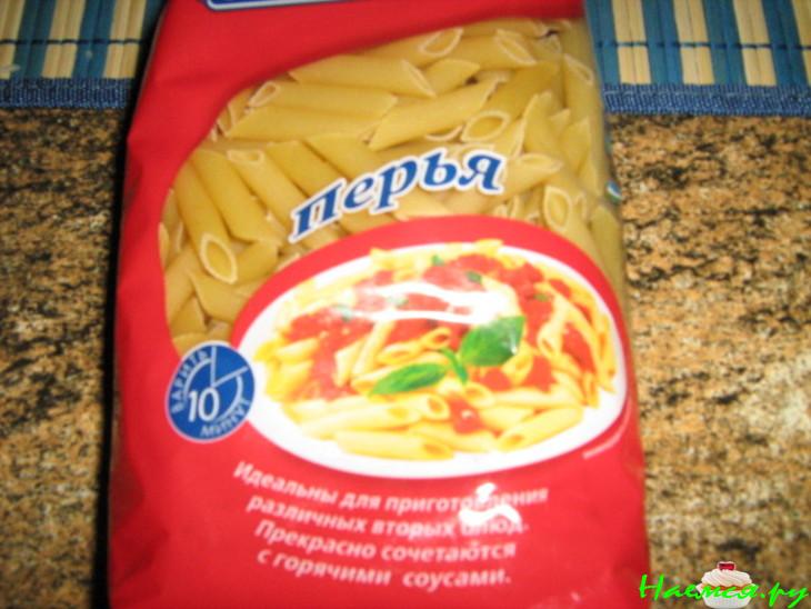 Макароны с окороком и сыром