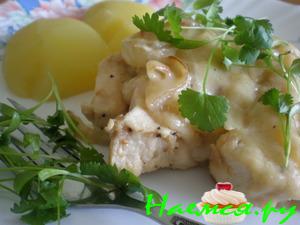 Куриное филе в луково-лимонном соусе