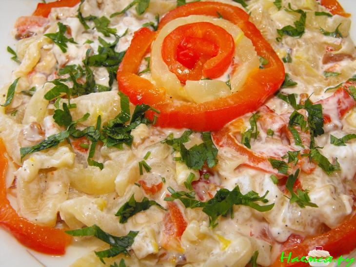 Печеный перец под пикантным соусом