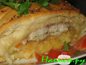Морской язык в пироге