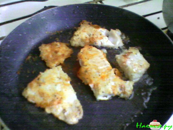 Рыба с майонезом жареная