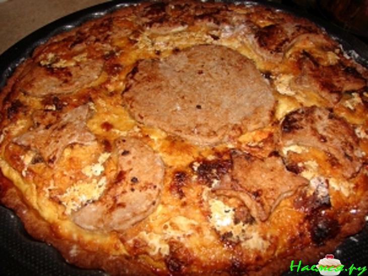 Творожный пирог с сухофруктами