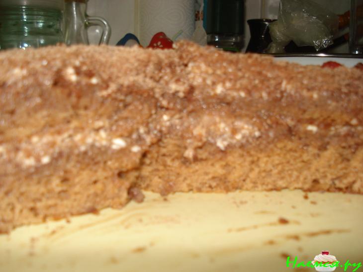 Торт 'Чёрный принц' со сгущенкой