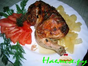 Цыплятки по-малайски с картофелем по-русски