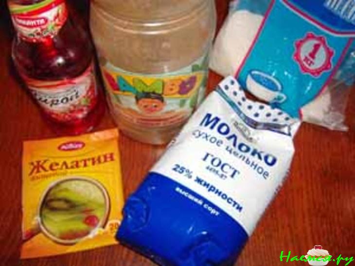 Торт "Валентинка" с желе Торт "Валентинка" с желе