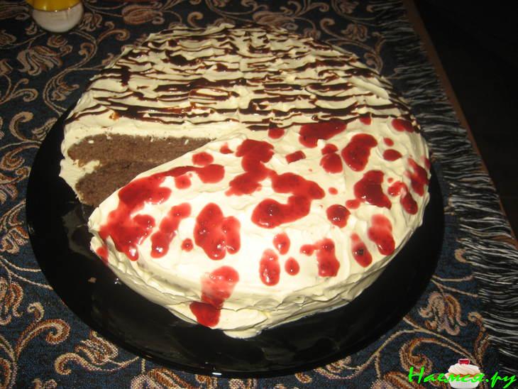 Торт с какао и заварным кремом