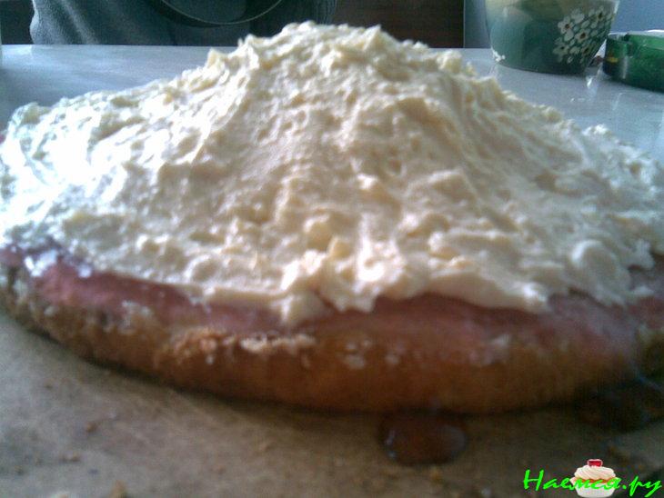 Торт творожный с ягодным желе