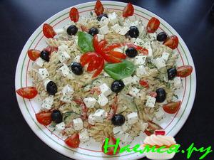 Fussili-салат с жаренными овощами