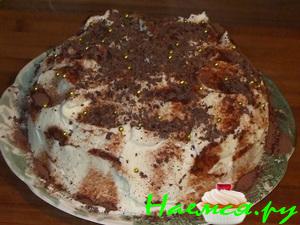 Торт бисквитный 'Купол' шоколадный