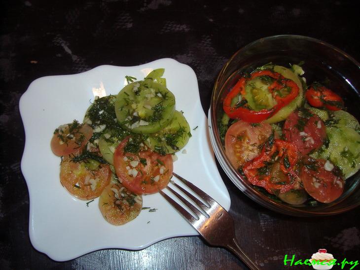 Закуска из зелёных помидоров