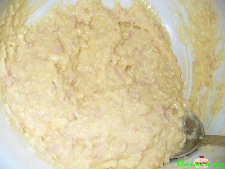 Сырные Вафли с ветчиной 