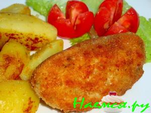 Куриные котлеты со сливочно-ореховой начинкой