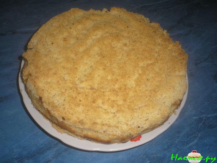 Пирог с творогом и яблочками