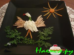 Идея к оформлению салата