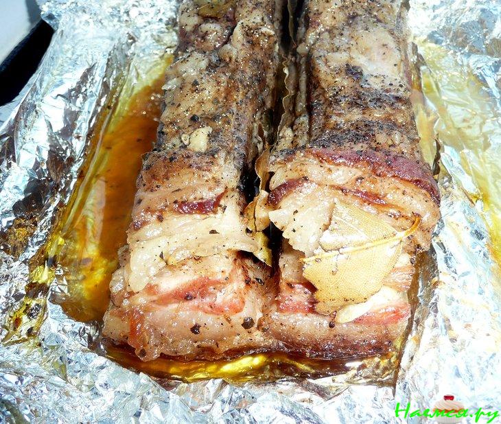 Ароматное сало из духовки