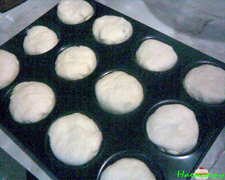 Постные булочки с рыбной икрой (икра минтая)