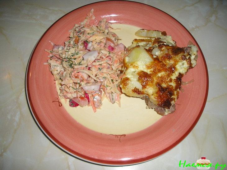 Картофельная запеканка с мясом индейки и сыром