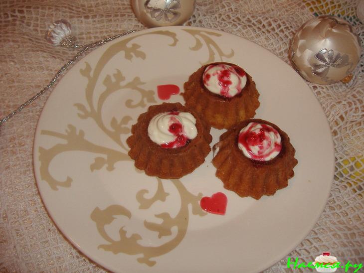 Вишнёвые кексы-пирожные