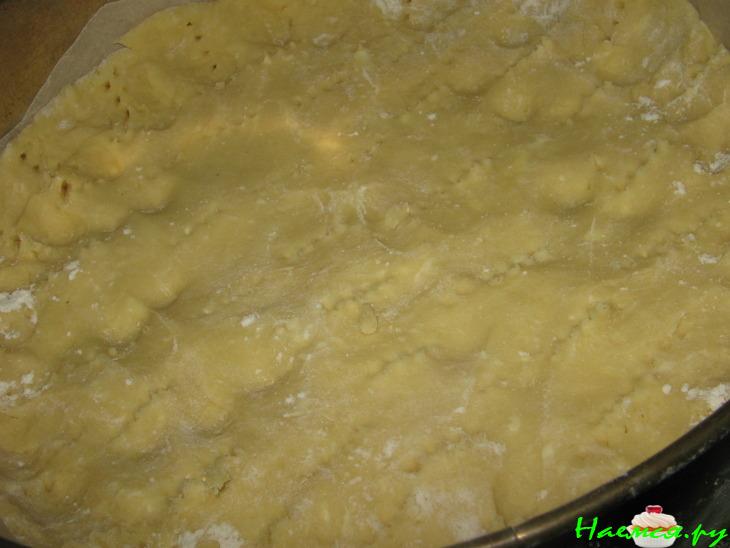 Пирог песочный яблочно-вишневый