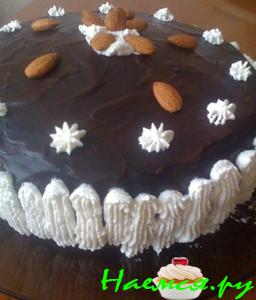 Торт бисквитный с фруктами и творожным кремом Торт бисквитный с фруктами и творожным кремом