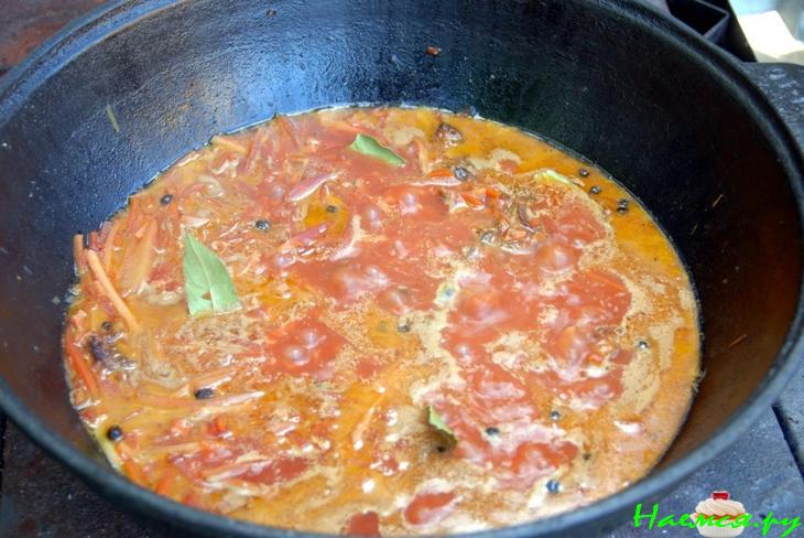 Супчик из дикой утки на огне