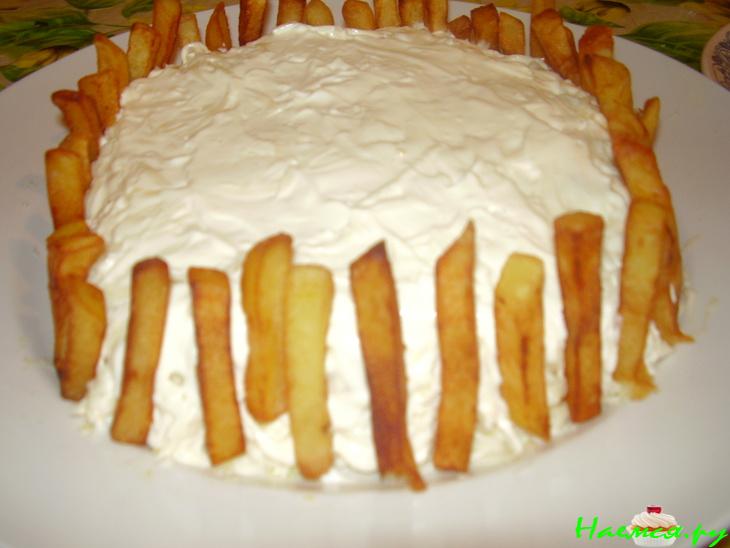 Слоеный салат "Забор"