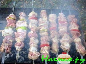 Шашлык свиной с овощами Шашлык свиной с овощами