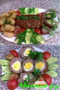 Мясной рулет с яйцом Мясной рулет с яйцом