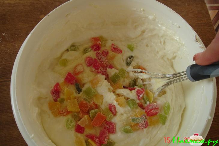 Открытый пирог с творогом