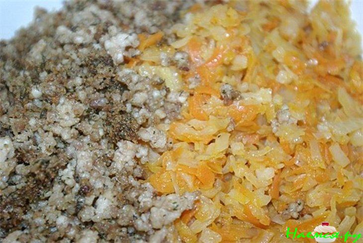 Сочный капустный пирог с куриным фаршем