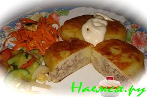 Картофельные зразы с нежирной свининой