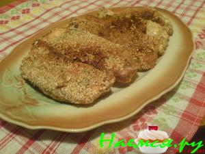 Рыба, жареная в кунжуте